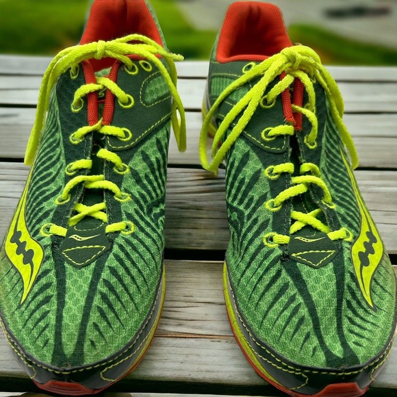 Saucony Mens Kilkenny Xc 5 Green Low Top Track Field Spikes Size 8 Sports Men - Picture 2 of 8